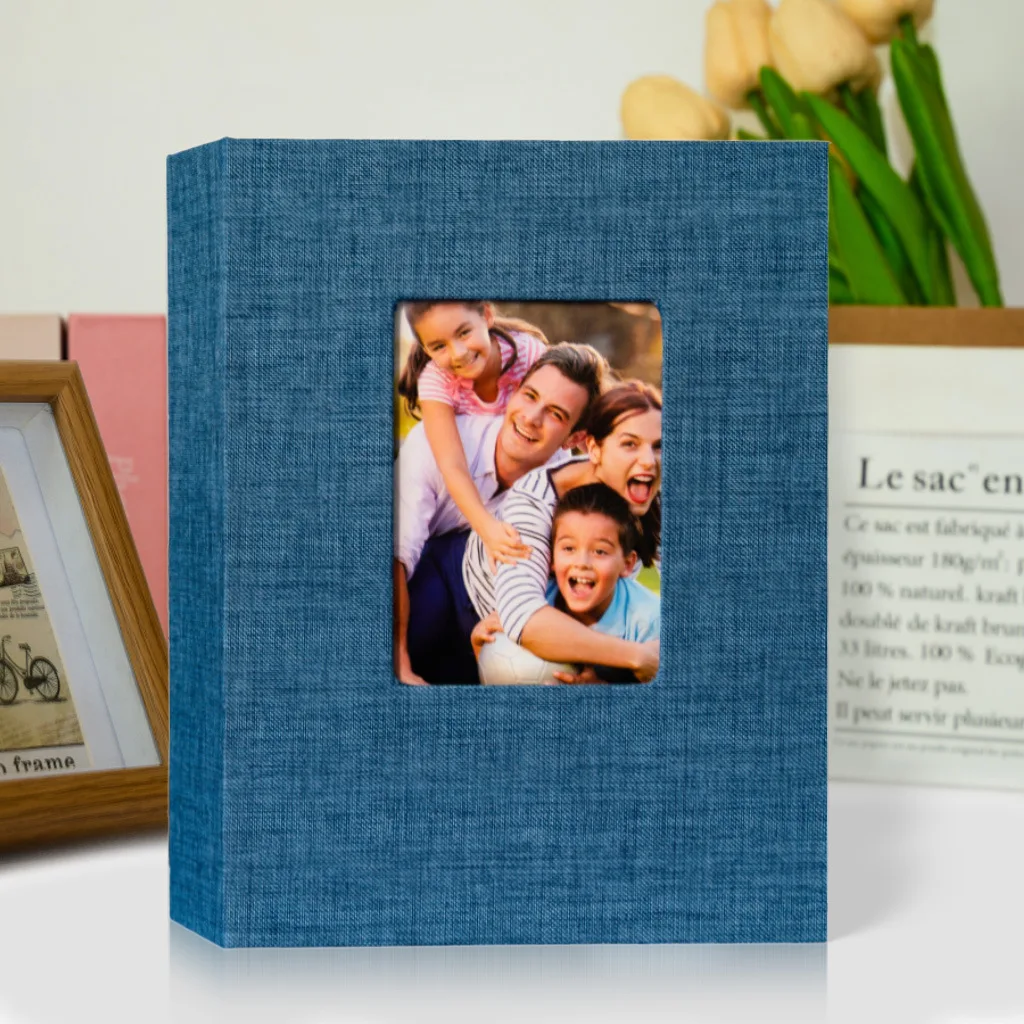 7-inch 100-piece Photo Album Bookshelf Album Fabric Cover Suitable For Storing Family Anniversary And Wedding Photos