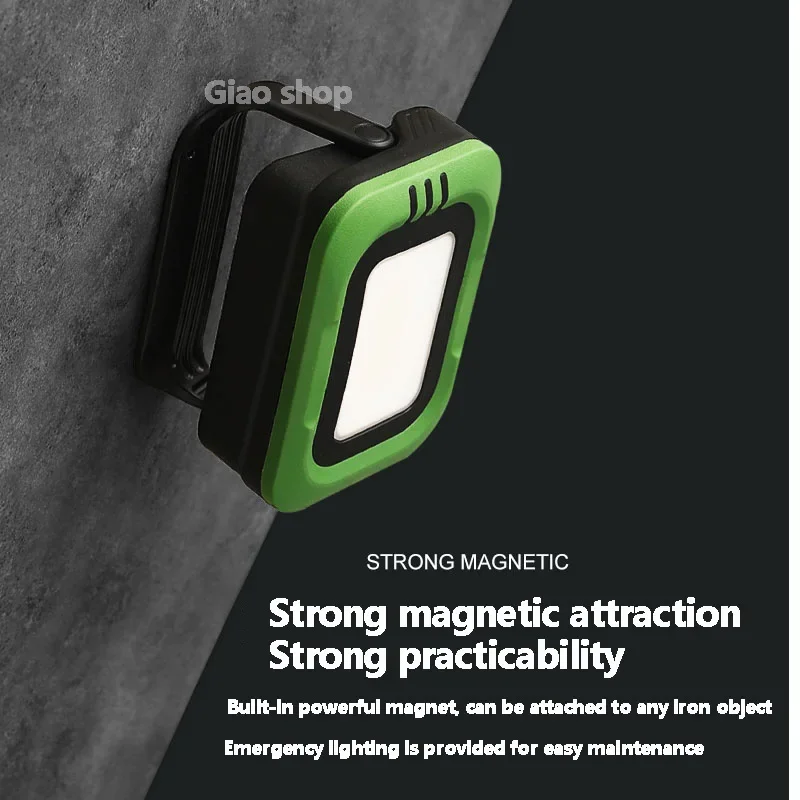 Portable Camping Lamp Solar Outdoor Spotlight Waterproof Flashlight Emergency Rechargeable Magnetic Hold Led Work Light 7500mAh led flashlight camping lamp led work light