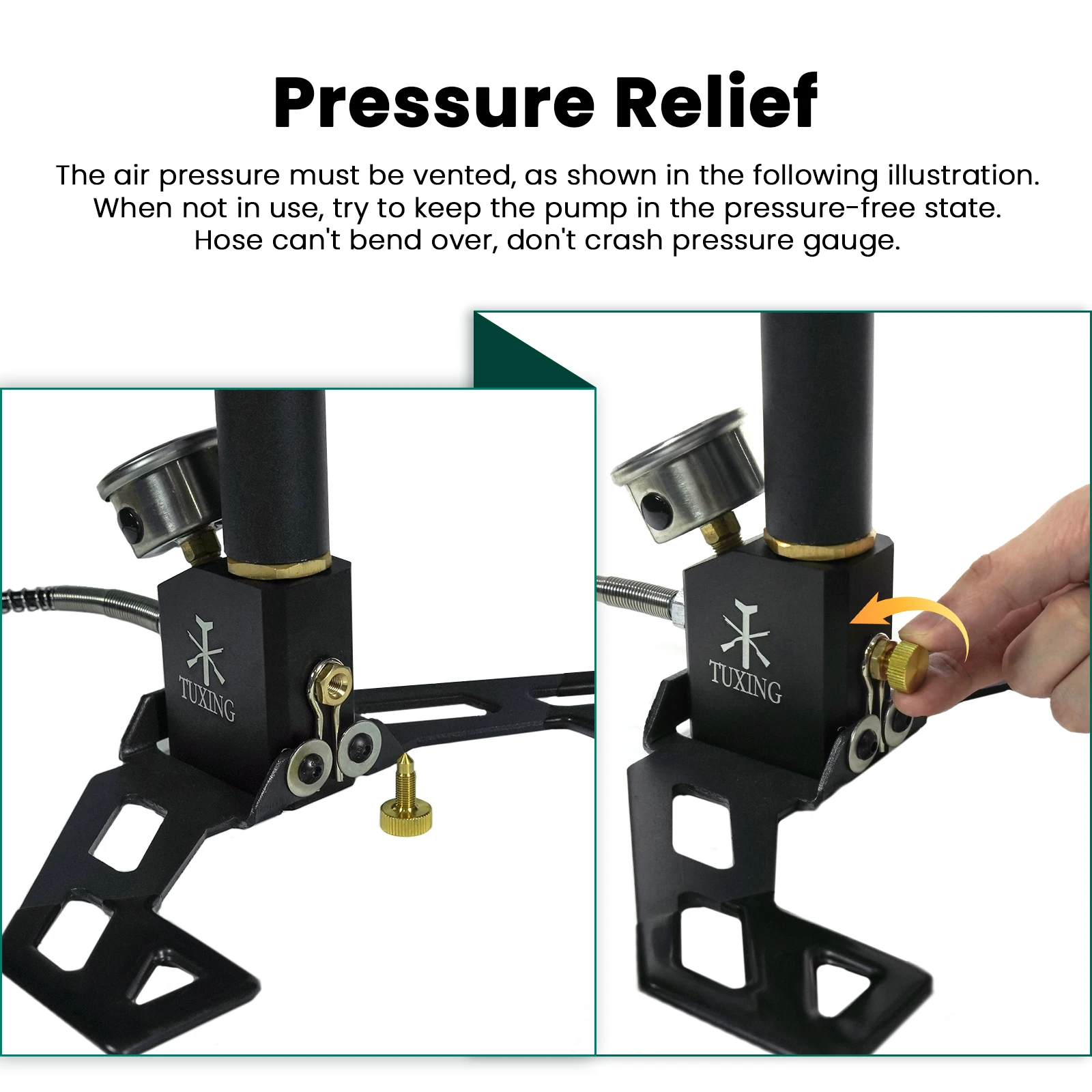 4500psi 4 Stage High Pressure PCP Pump 300bar Hand Operated Air Pump for HPA Tank Hunting Car Bicycle Air Refilling