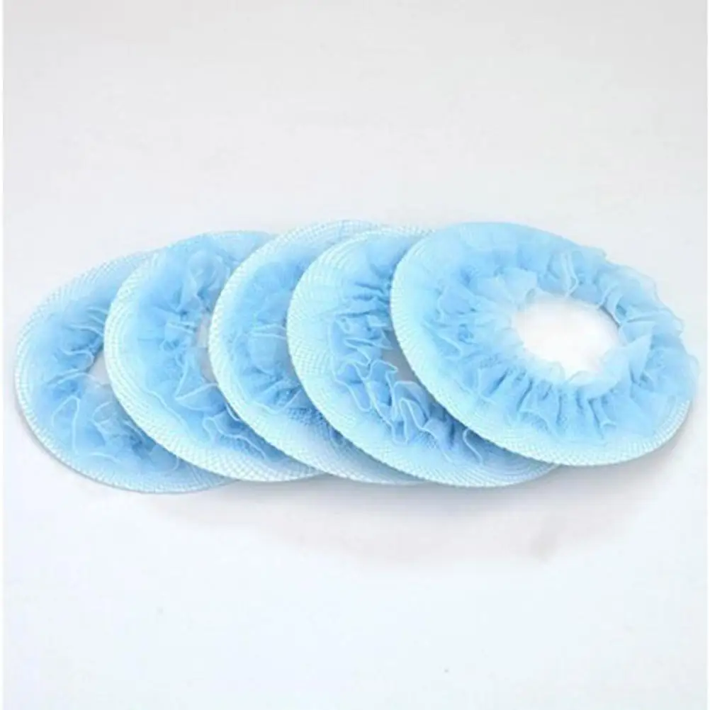 5pcs Invisible Net Set Coil Hair Ornaments Hairnet Hair Nets Bun Cover Accessories for Women Girls (Blue)