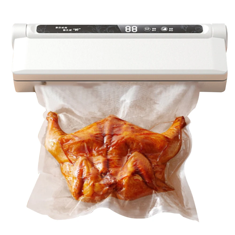 Food Vacuum Sealer Heat Bag Sealing Machine One Click Intelligent Operation with 20 Bags Strong Suction Power for Home Kitchen