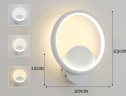 Sleek Round LED Wall Lamp - Contemporary Aluminium Home Decor Light Fixture (Three - Color Changing)