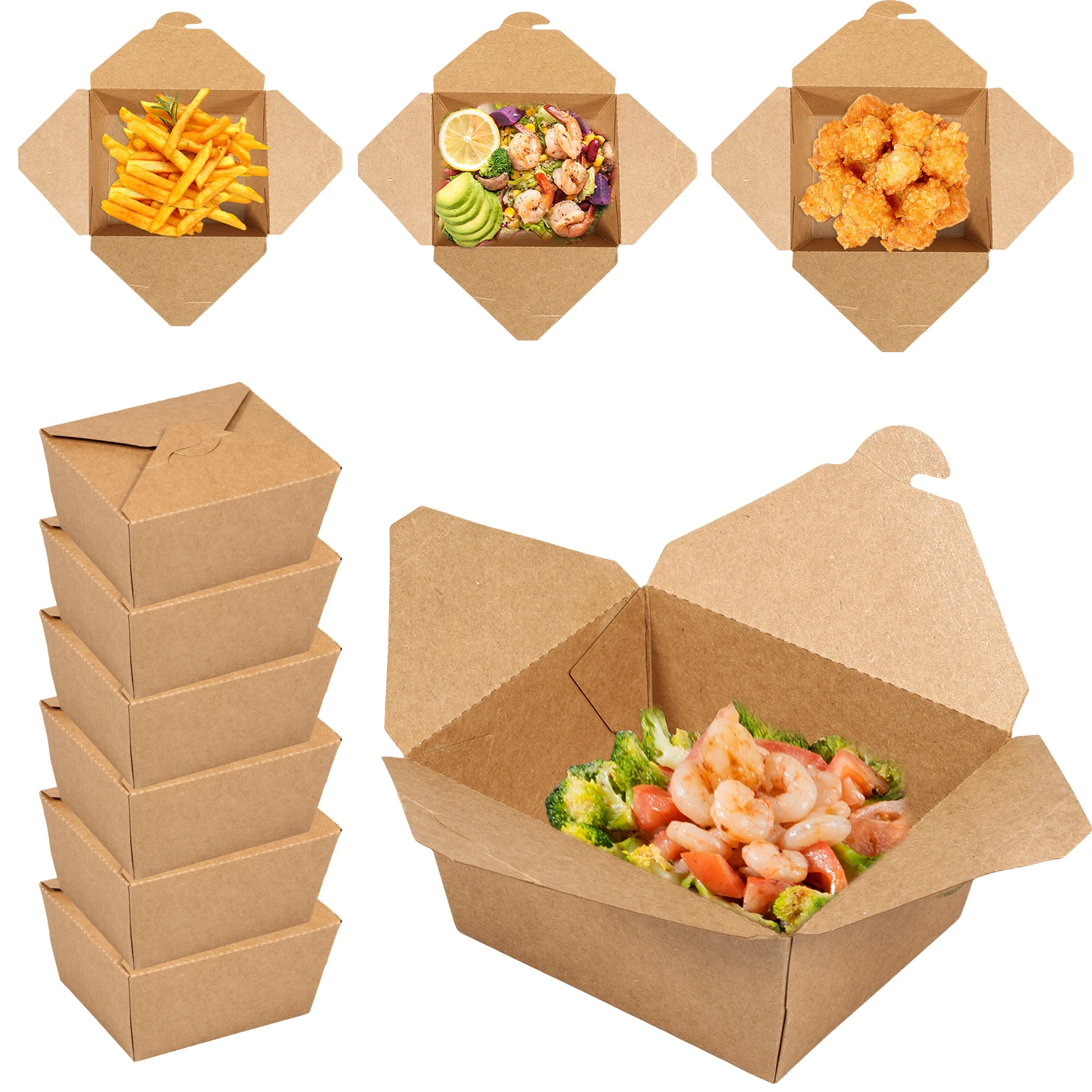 30oz Take Out Paper Food Containers – Greaseproof and leak-resistant boxes for baked go... - UGI Packaging