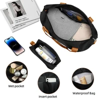 Ensemble de bagages 6 pièces avec sacs de voyage. Valises rigides extensibles avec roulettes pivotantes, noires. 3