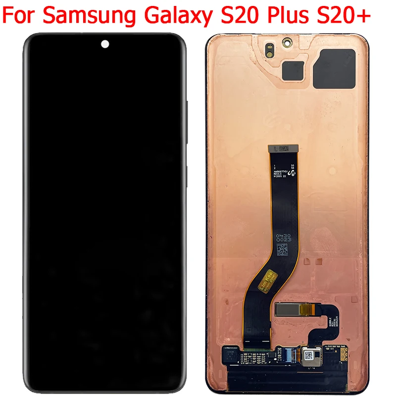 

Оригинальный Super Amoled S20 + ЖК-дисплей для Samsung S20 Plus G985F G986B ЖК-дисплей Сенсорная панель дигитайзер экран с рамкой
