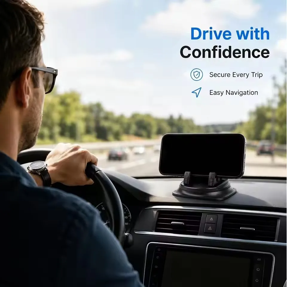 Universal 360° Rotatable Suction Cup Stand for Mobile Navigation - Versatile Use for Car, Home, and Desk