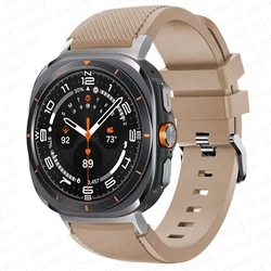 Silicone Sport Strap Band Accessory - Versatile Fit for Galaxy 7 Ultra 47mm (Brown)
