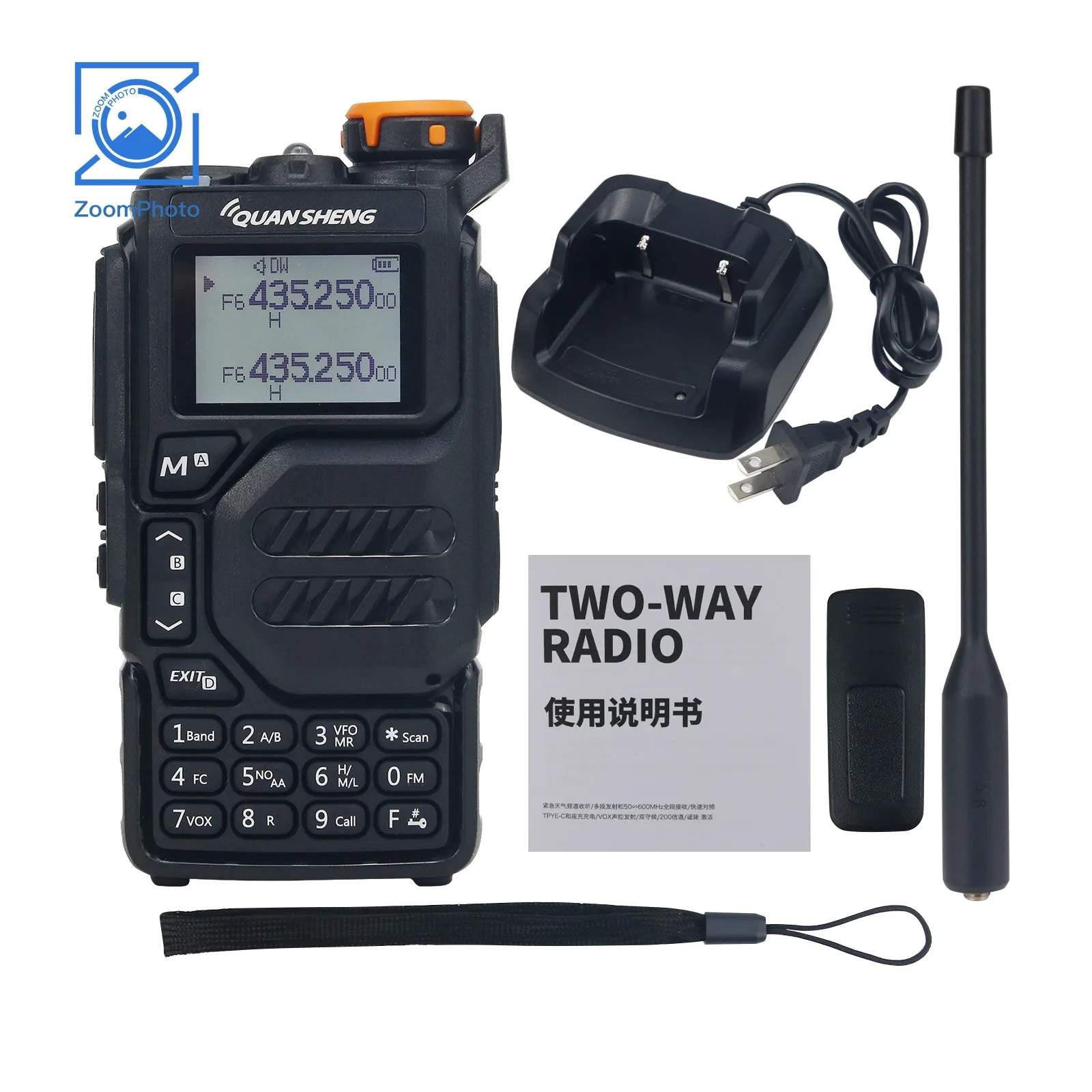 Uv-K5 5W 50-599Mhz Walkie Talkie Kit Ricetrasmettitore Portatile Per Am Airband
