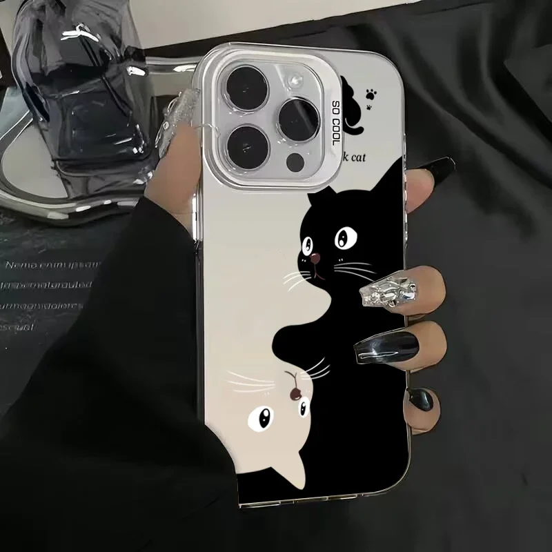 Adorable Black Cat Shockproof Phone Case Cover