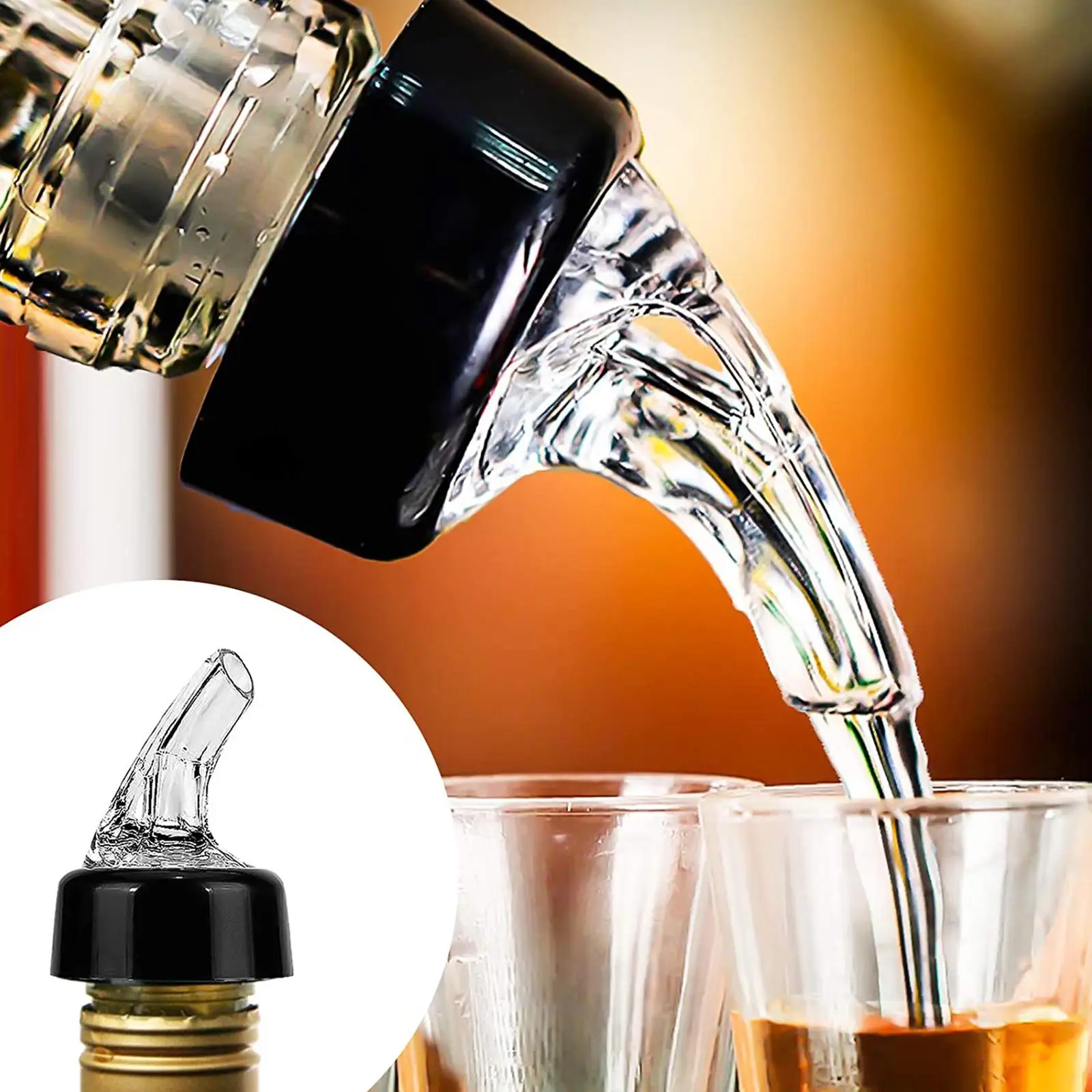 15-60ml Liquor Pourers Wine Pourers Wine Accessories Liquor Dispenser Liquor Spirit Nip Measure Wine Shot Pourer Bottle Accessories Pourer Dispenser Bar Barware Wine Quantitative Barten P4T7