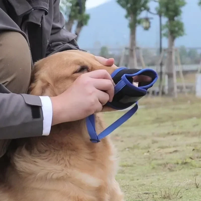 Dog Muzzle Breathable Mesh Muzzles With Adjustable Loop For Small Medium Large Dogs Puppy Muzzle For Biting Chewing Trimming