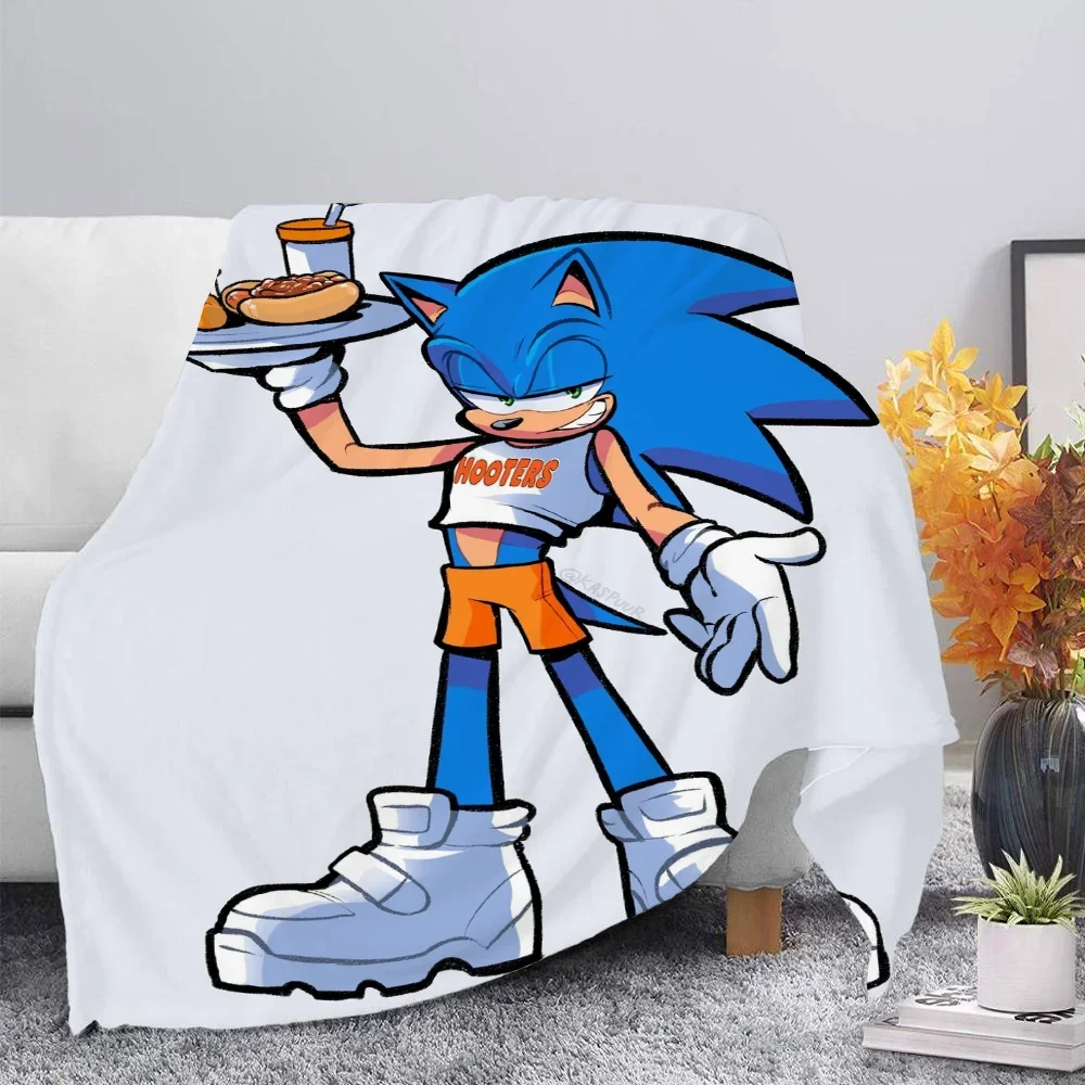 Summer Comforter Sonic Cobija Blanket Fluffy Soft Blankets for Baby Plaid Home and Decoration Double Bed Blankets & Throws Anime 2
