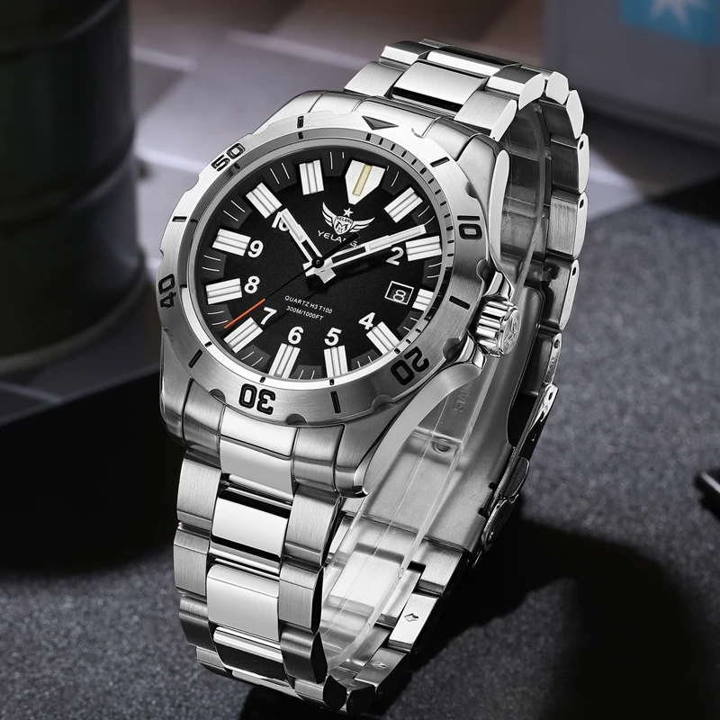 yelang v1036s 42mm men quartz watch luminous 10 years lithium swiss ronda 715 li movement 30atm 300m waterproof military style YELANG V1036S 42mm Men Quartz Watch Luminous 10 Years Lithium swiss RONDA 715-Li Movement 30ATM 300m Waterproof Military Style 3