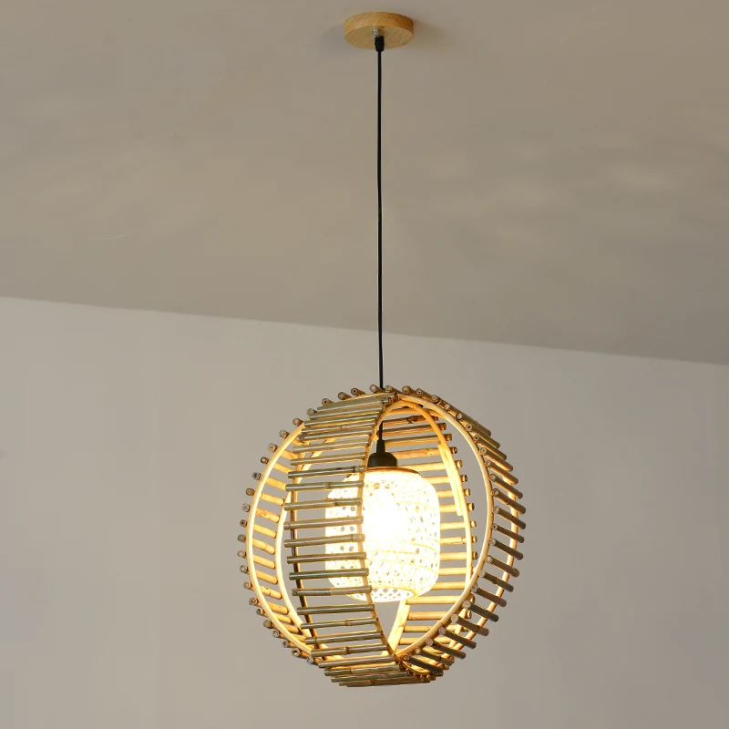 

Bamboo chandeliers with creative original wood style and personalized features Southeast Asian lighting