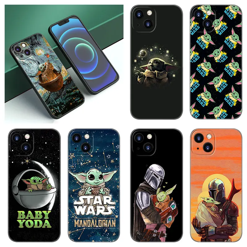 Yoda Baby Cute Phone Case Per Apple Iphone 12 13 Mini 11 14 15 Pro Max 7 8 Plus X Xr Xs Se 2020 2022 Custodia In Silicone Nero
