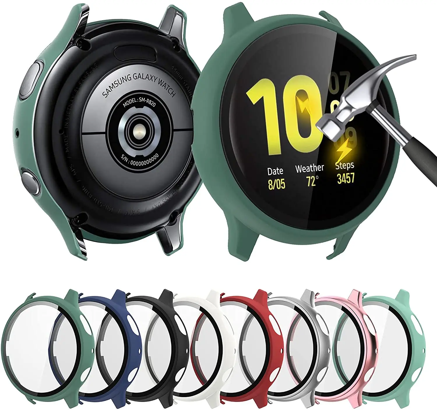 Case For Samsung Galaxy Watch Active 2 40mm 44mm All Around Coverage