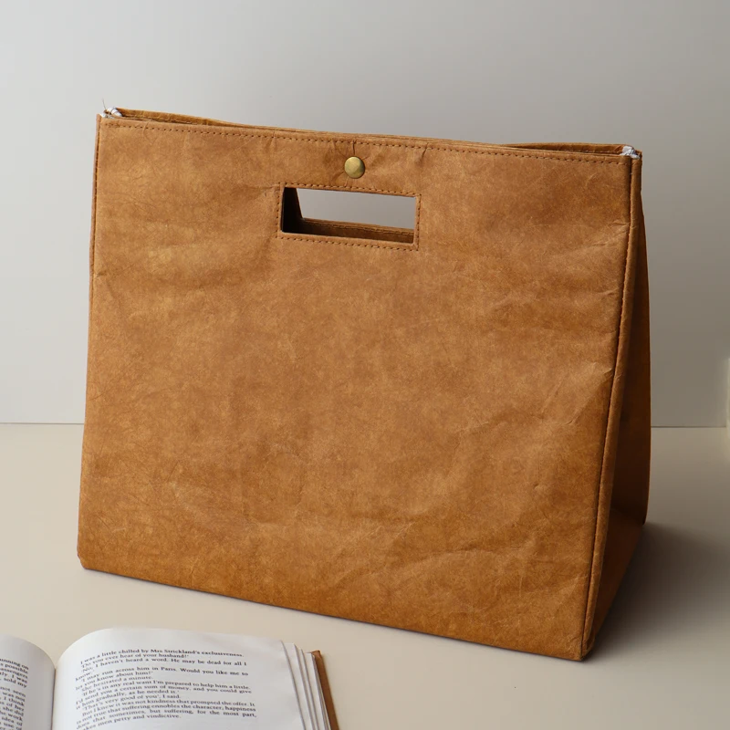 LucaAlberto Large Capacity Dupont Paper Lunch Box Bag Bento Bag Gift Bag Business Meeting A4 Document Bag Family Storage Orga... - 5
