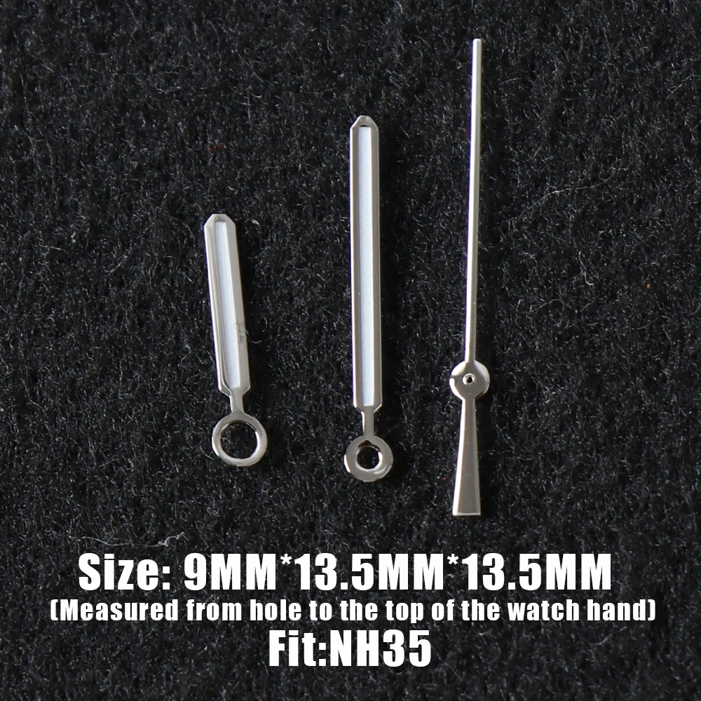 Premium Watch Needle Hands with Green Lume in Silver and Rose Gold Finish