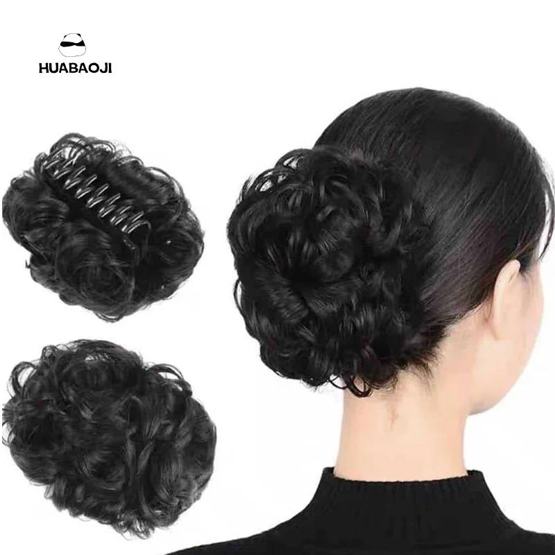 

Модный коричневый пушистый волос коготь женский вьющийся парик