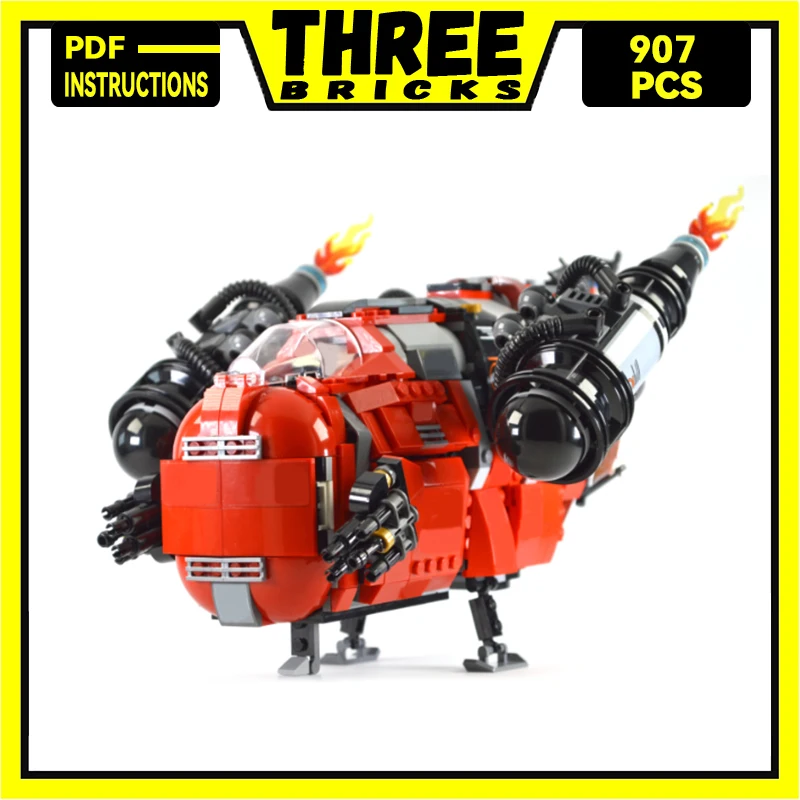 

Moc Building Blocks Film Model Series Crimson Laser Fighter Technical Bricks DIY Assembly Famous Toys For Childr Holiday Gifts