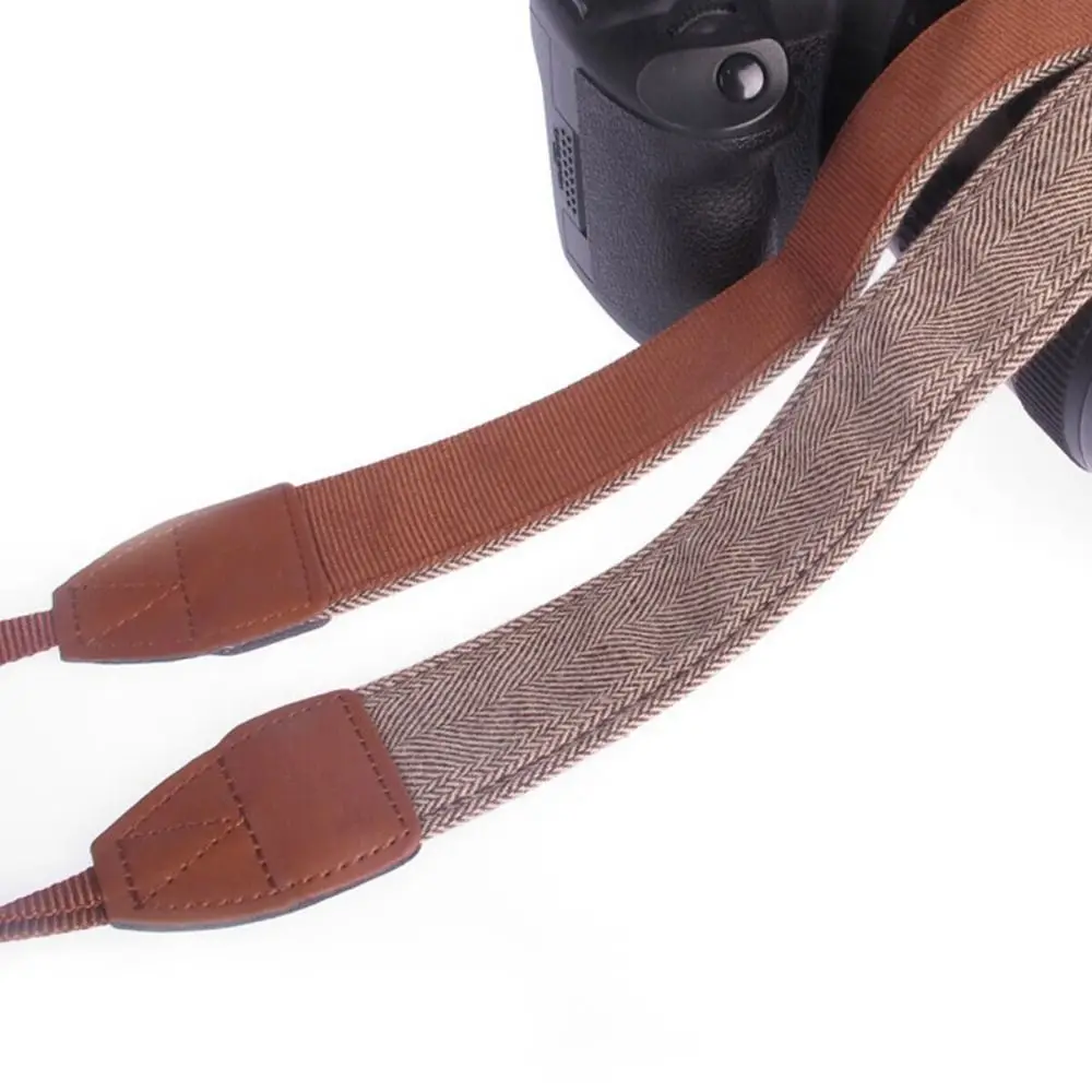 유니버설 코튼 가죽 카메라 스트랩 조절 가능한 SLR DSLR 숄더 넥 벨트 카메라 액세서리 /니콘/캐논용 카메라 벨트