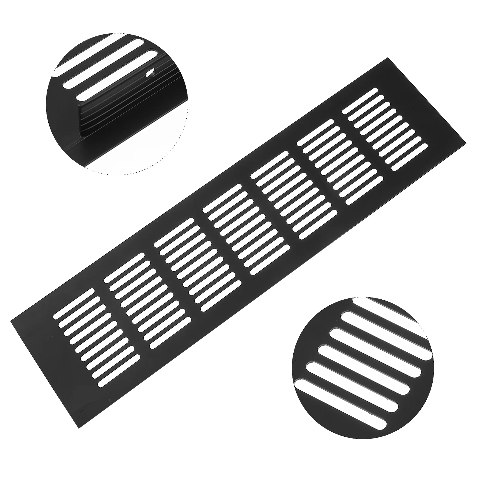 Breathable Mesh Foundation Vent Covers Exterior Black Shelf Brackets Vented Floor Wardrobe Air Rectangle Aluminum Alloy