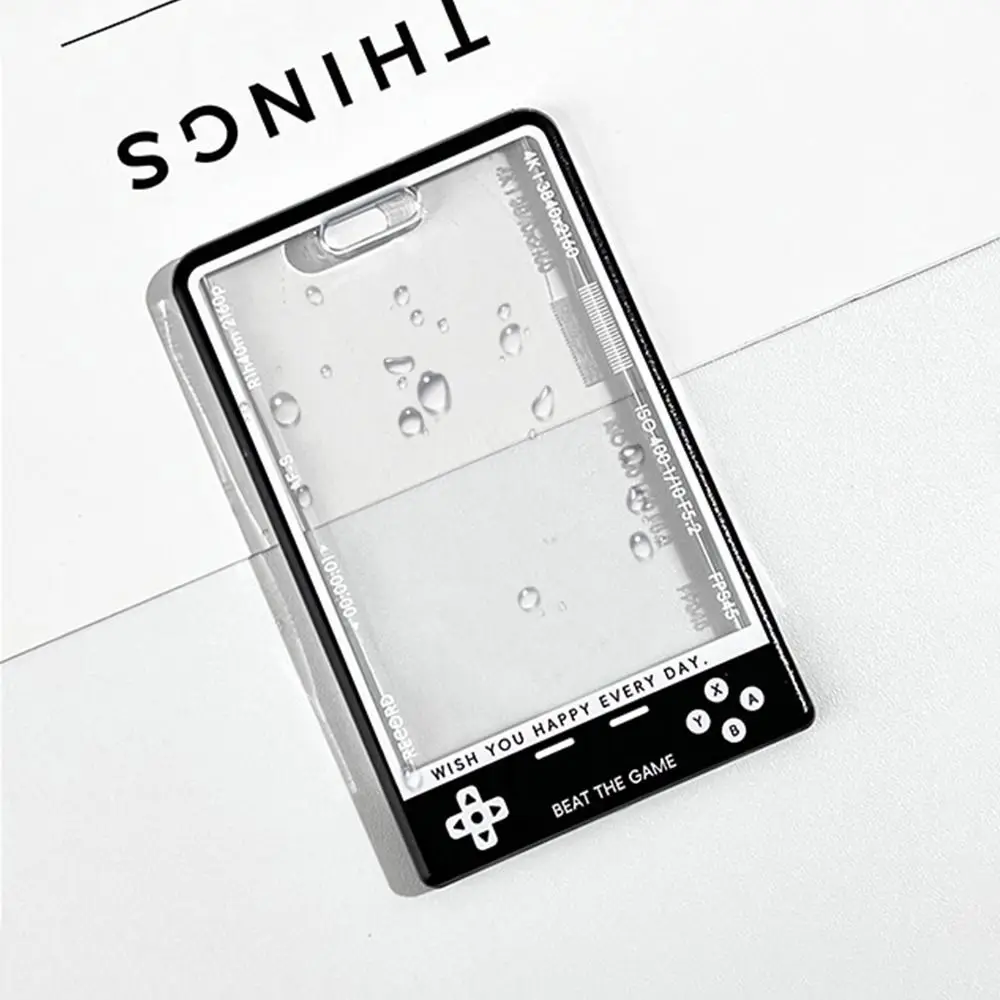 Creative Transparent Kpop Card Holder Korean Fashion Display Student Card Protector for Kids Idol Photocard Holder with String