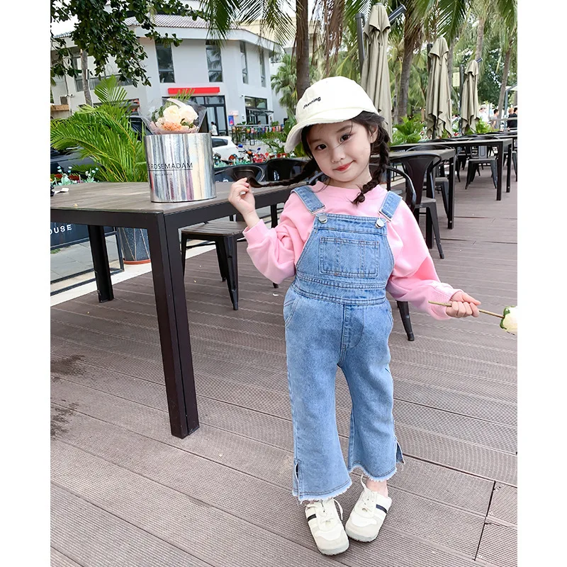 Lente Kinderkleding Meisjes Boog Jeans Bretels Koreaanse Broek| | - AliExpress