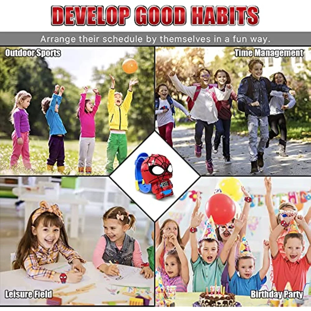 Kids Digital Watch Superhero Outdoor Kids Sport Watches with Adjustable Strap for Boys Girls Kids Gift for Birthday Christmas 6