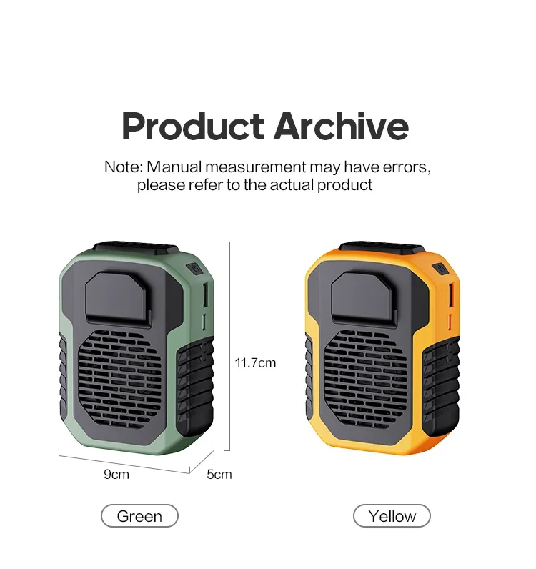 Description Picture 4 of itemPortable Camping Waist Fan 6000mah Rechargeable Bladeless Turbo Hand Held Fan Outdoor Sports Travel Hanging Neck Fan