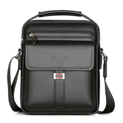 Cowhide Men's Shoulder Crossbody Bag Business Genuine Leather Casual Bag Small Handbag Travel Work Bags