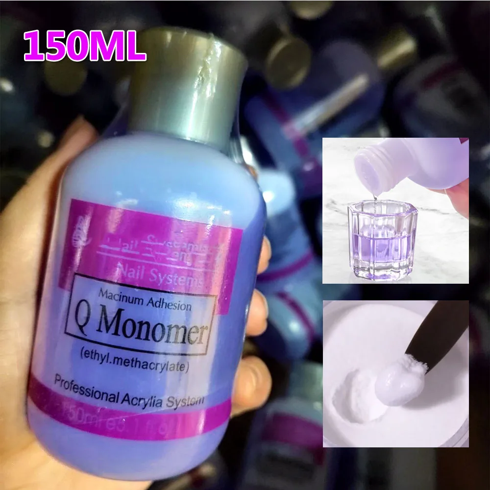 150ML Acrylic Liquid Monomer EMA Acrylic Monomer Liquid for Acrylic Powder 3-8min Nature Dry Nail Tips Extension Build Supplies