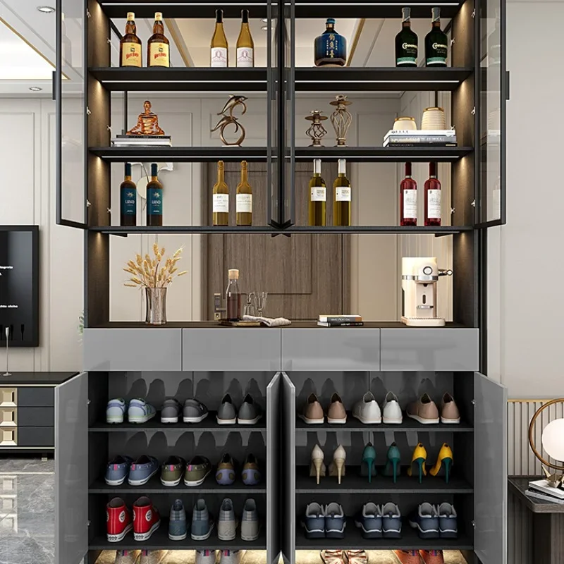 Wooden Shoe Wine Cabinets Living Room European Wall Display Storage Liquor Mueble Licorera Home Wine Cabinets Furniture QF50JG