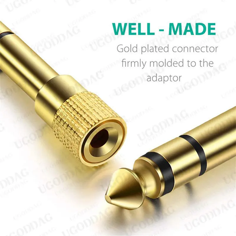 3.5mm to 6.5mm 6.35mm Male to Female Audio Cable Adapter Jack To Plug Stereo AUX Converter Amplifier