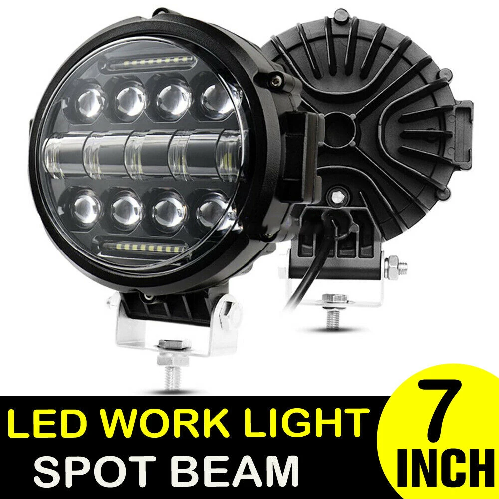 

7 "round off-road running light white spotlight blade LED working light truck tractor SUV beach car LED light