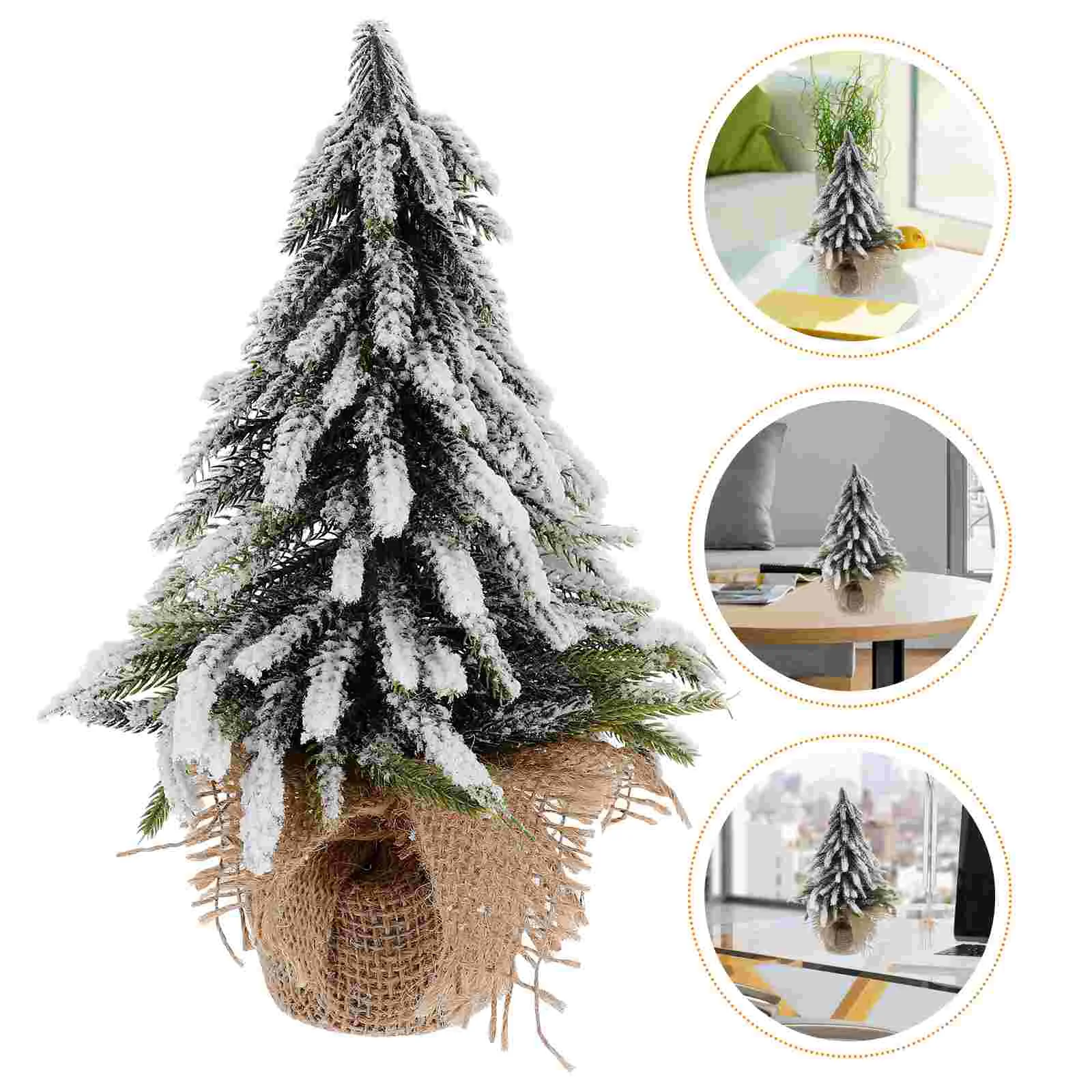 Christmas Tree Xmas Ornaments Props Snow Scene Desktop Decoration Party  Decorations - AliExpress