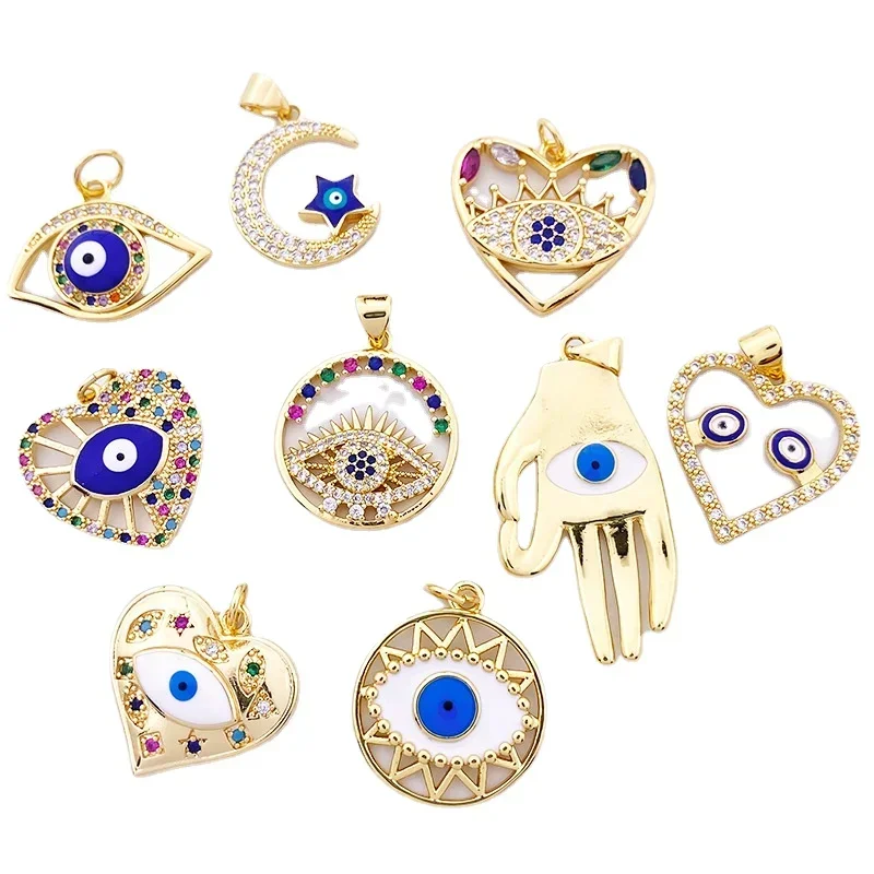 

Luck Devil's Eye Niche Versatile Accessories DIY Zircon Necklace Bracelet Pendant for Women Birthday Gift Holiday Party