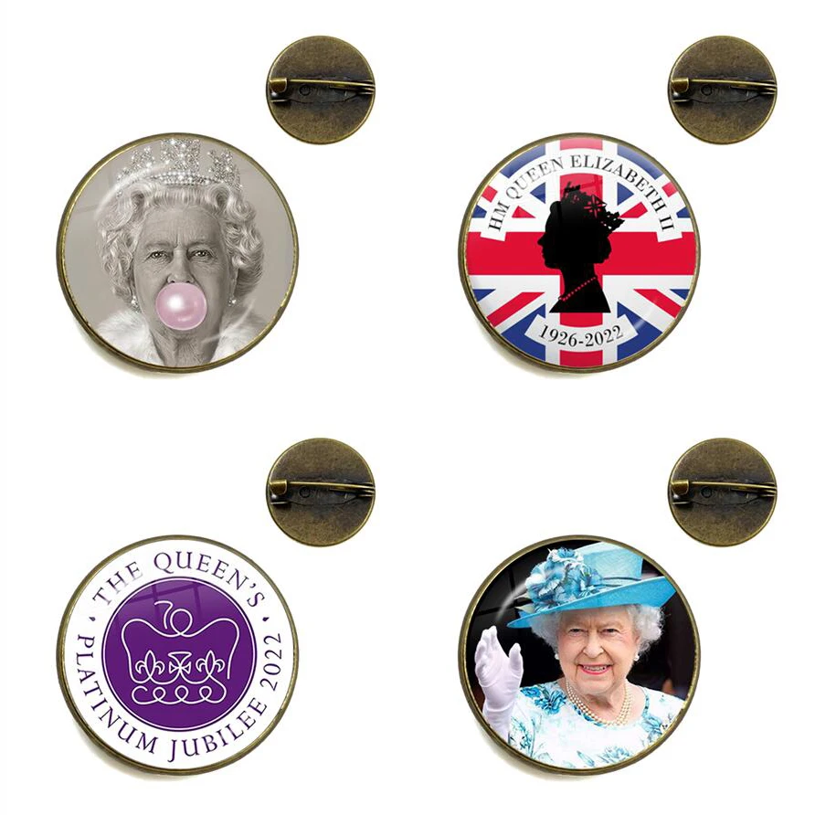 Elegante Regina Elizabeth Ii Icone Spille Decorazione Distintivo Spille Distintivi In Metallo Per Vestiti Decorazione Zaino