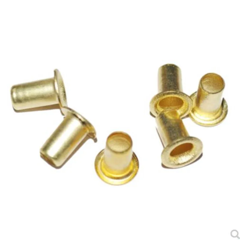 Rivets And Fasteners Rivets And Screws 1000pcs /lot M0.9*2.5/3 0.9mm Copper Hollow Rivet Double-sided circuit board PCB vias nails