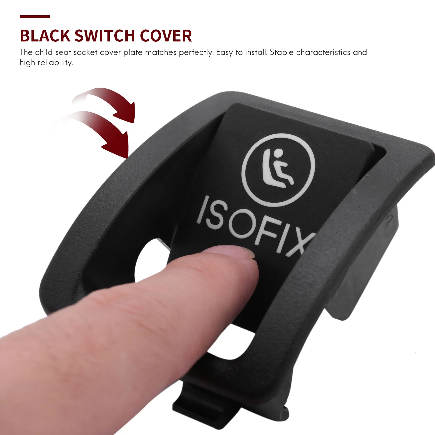 Child Seat Anchor Cover 2059200513 Car Seat ISOFIX Switch For Mercedes W205 C300 C350 C200 C180 2015-Black child seat anchor cover