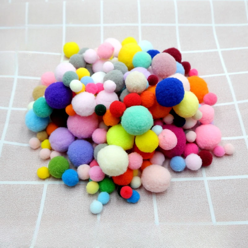 

Mini Pom Soft Multicolor Pom Pom Fluffy Plush Ball Children Toy Handmade Christmas Decoration
