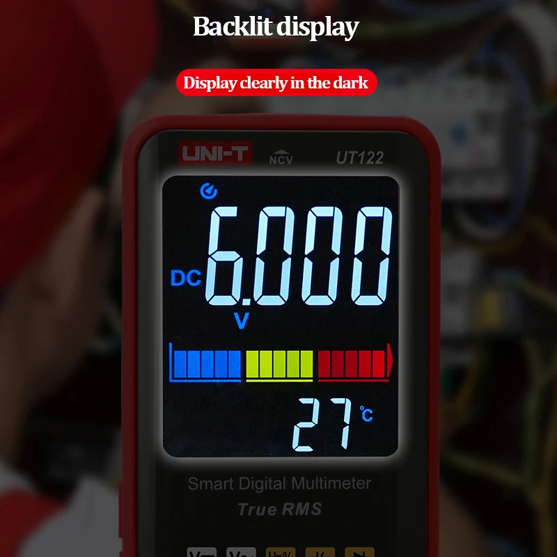 UNI-T UT121A/B UT122 Smart Digital Multimeter True RMS Voltage Frequency Dual Display NCV LIVE Auto Range 6199 Count Meter