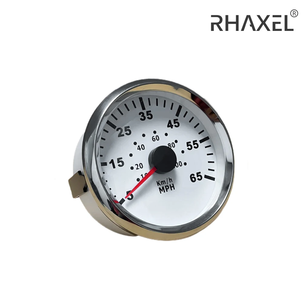 RHAXEL 보트 요트 속도계 피토 튜브 압력 신호 속도 계량기 게이지, 85mm, 0-65MPH, 0-100 KM/H 9-32V