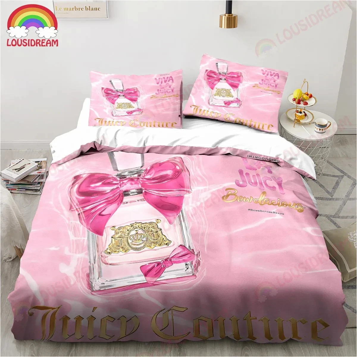 Stampa 3D Juicy Couture Crown Set Biancheria Da Letto Copripiumino Set Copripiumino Federa Trapunta King Queen Size Ragazzi Adulti
