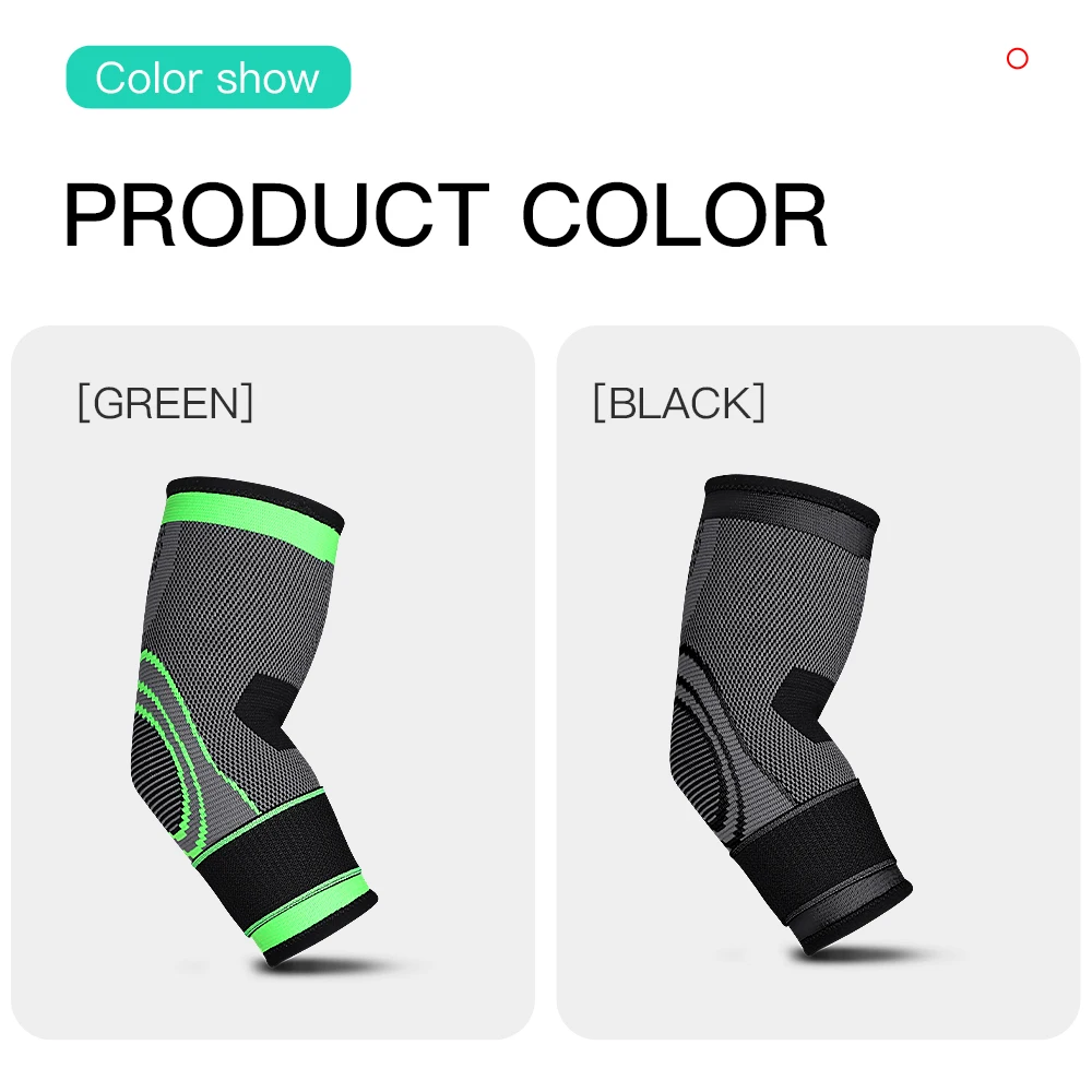 1 PC Supporto per gomito elastico Palestra Fitness Nylon Cuscinetto protettivo Assorbe il sudore Sport Sicurezza Gioco di basket Manica per braccio Tutore per gomito_voghion.com