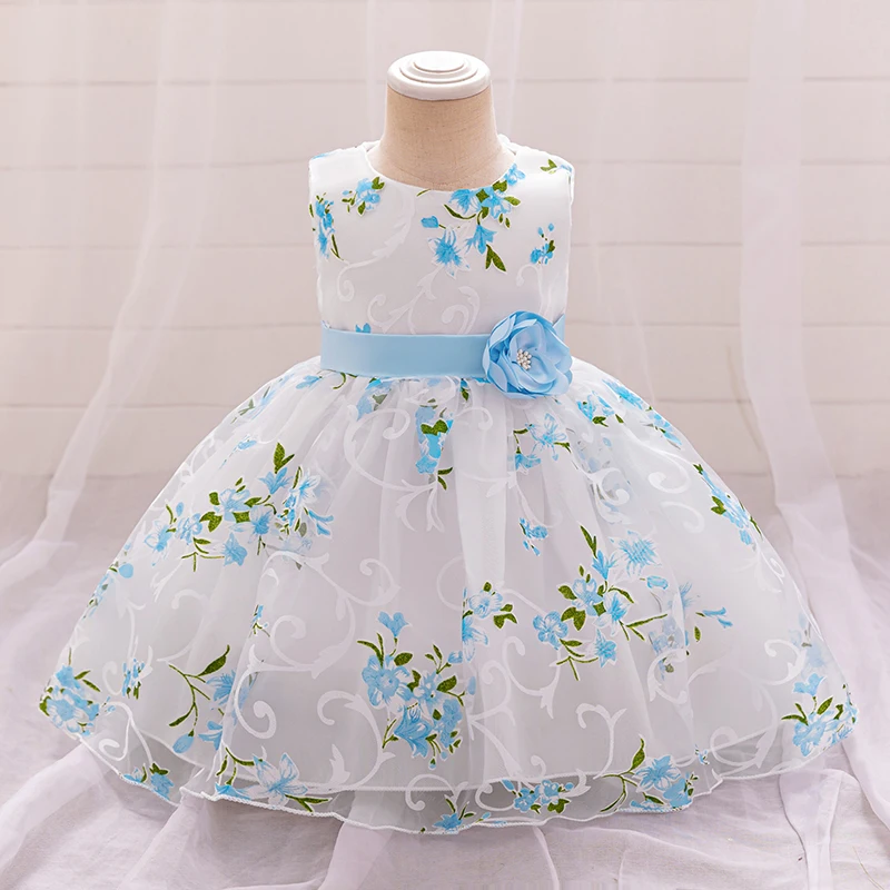 Summer Kids Dresses For Girls Clothing Flower Toddler Girl Dress Pink Birthday Princess Dress Party Wedding 2 3 Year