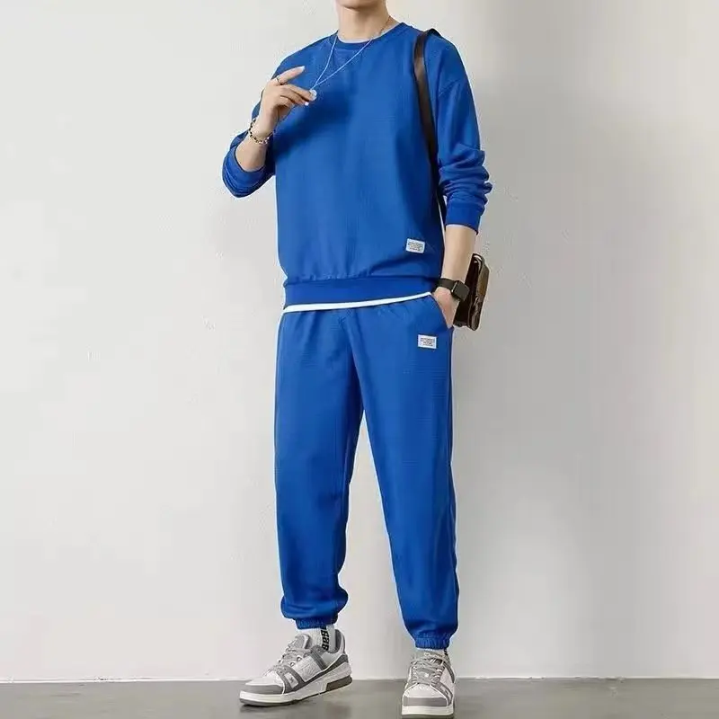 Tracksuit 2 Piece Waffle Hoodie Sweatsuits Sets Athletic Jogging Suits Pocket Spring Autumn Casual Sports Running Suit sports suit