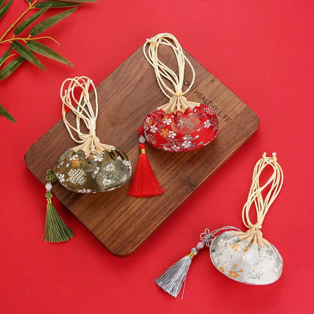 

Multi Color Embroidery Drawstring Cloth Necklaces Case Chinese Style Storage Bag Empty Sachet Women Jewelry Bag Purse Pouch