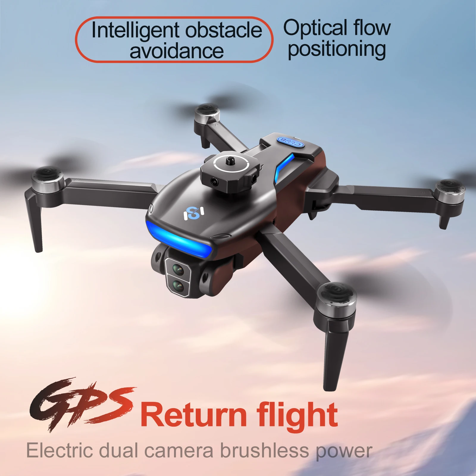 Moteur brushless du Drone Selfie de Poche S181 4K visible en gros plan.