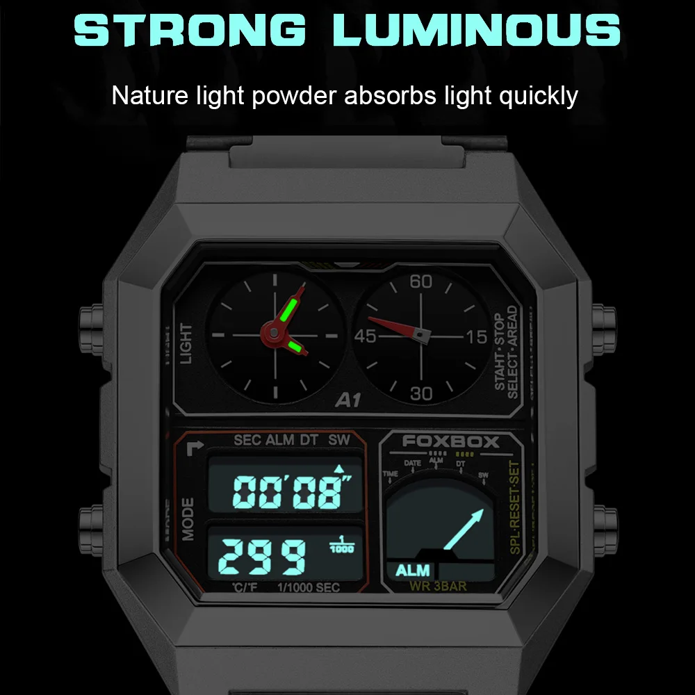 FOXBOX العلامة التجارية الفاخرة الفولاذ المقاوم لل...